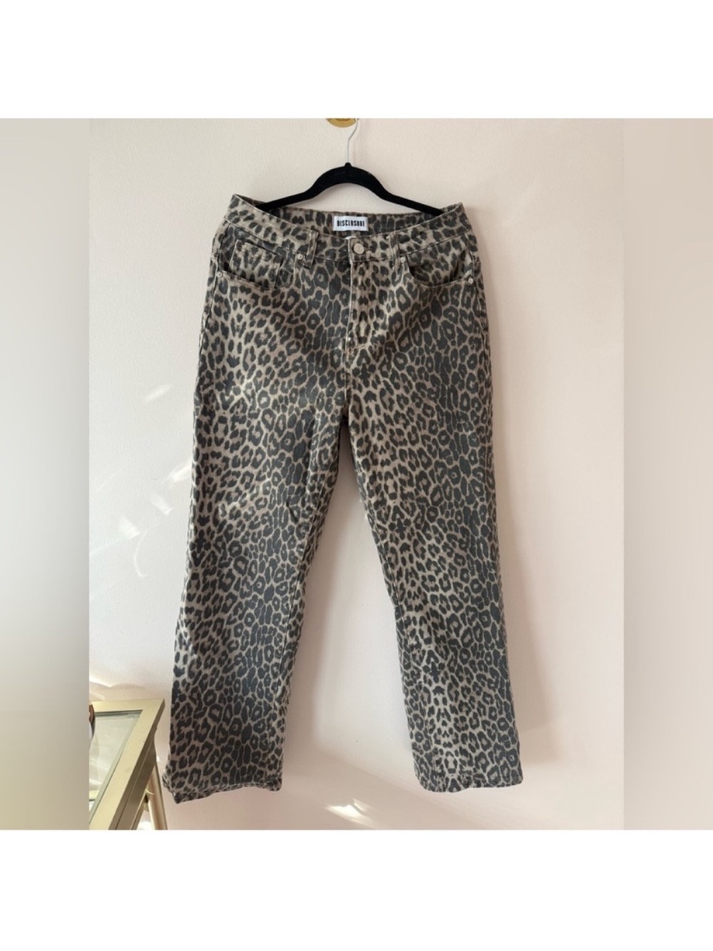 Women's Straight-Leg Jeans in Leopard Print Brown 11/30